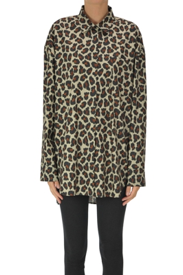 Animal print cotton shirt
