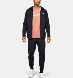 Felpa con cappuccio UA Double Knit Full Zip da uomo en oferta