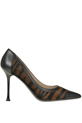 Animal print haircalf pumps