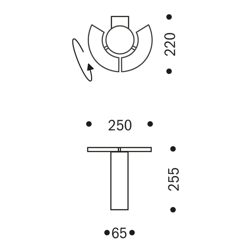 OLIGO Trinity applique LED, 2 segmenti mobili características