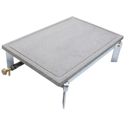 Fornello Smontabile In Acciaio Zincato Con Bruciatore A Gas Gpl Con Pietra Piastra Lavica