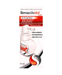 Benactivdol Gola Flurbiprofene 8,75mg Spray Mucosa Orale 15ml en oferta