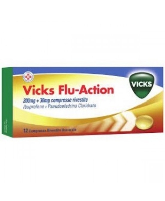 Vicks Flu Action 200+30mg 12 Compresse