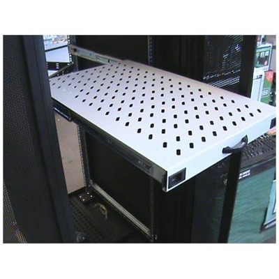 Ripiano Per Armadio Estraibile Su Binari Telescopici 1 Unita' Profondita' 720 Mm. Grigio Ral 7035 Carico 80 Kg. Con Viti (Per Linea Server)
