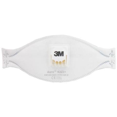 Aura Maschera 3m 9322 Ffp2 Polvere Pieghevole Con Valvola X 10