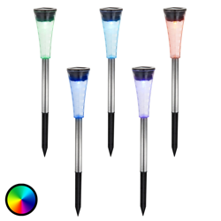 Lampada solare Navin set da 5, gioco di colori RGB características