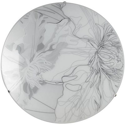 I-MATISSE / PL40 - Plafoniera led tonda bianca e grigia sfumata 28 watt