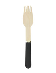 8 piccole forchette in legno con manico nero 15 cm precio
