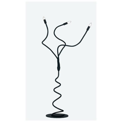 I-LOVER-PT3-NERO - Lampada nera con piantana simil filo 40 watt E14 en oferta