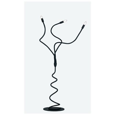 I-LOVER-PT3-NERO - Lampada nera con piantana simil filo 40 watt E14