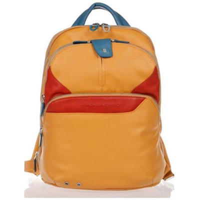 Zaino Coleos Zaino Piccolo Organizzato In Pelle E Tessut Giallo Ca2944os / g