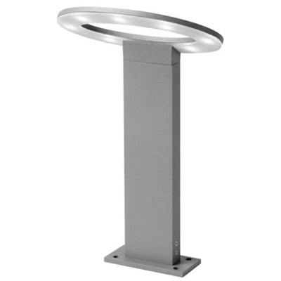 LED-EROS-P1 - Lampione per esterno a led luce calda Grigio Eros 7 Watt cm 25 x 60