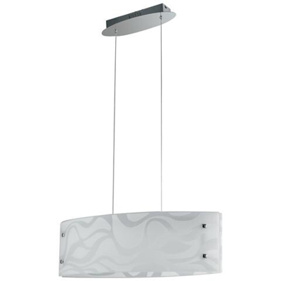 I-JASMINE / S65 - Lampadario di forma rettangolare bianco con luci led 30 watt