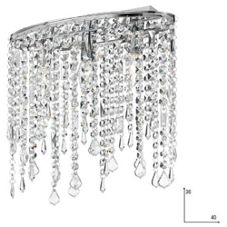 Lampadario a plafoniera moderno per arredo interno 40x36 características