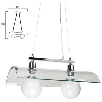 Lampadario a sospensione per arredo interno 50x100