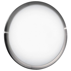 I-DIVINA-S / PL30 - Plafoniera tonda di colore bianco con cornice in nickel, luci led e sensore 14 watt en oferta