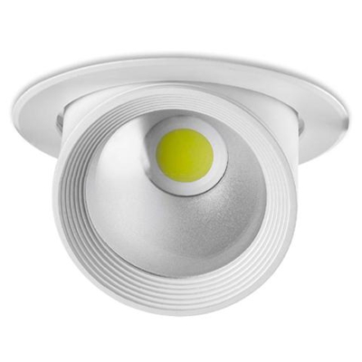 Faretto led in alluminio snooker orientabile ad incasso con riflettore 30w