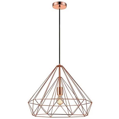 Sospensione A Soffitto Grande 1 Filo Leggero Rame, E27