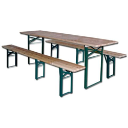 Set Birreria 3 Gambe Panche Da Bar In Legno Pieghevole Cm 220X70 Cm características