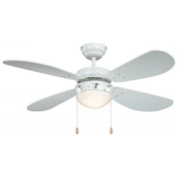 Ventilatore A 4 Pale Bianco Con Luce en oferta