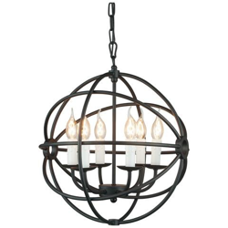I-GLITTER-S6 - Lampadario a sospensione con anelli neri intrecciati 40 watt E14 en oferta