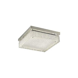 Inspired Diyas - Aiden - Plafoniera Filo Quadrata Grande 21w 1800lm Led 4200k Cromo Lucido, Cristallo en oferta