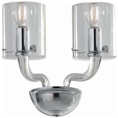 I-AURORA-AP2 TR - Applique trasparente dalla linea essenziale ma elegante e originale 40 watt E14
