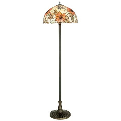 I-DAFNE-PT - Lampada da terra Piantana elegante e decori floreali 60 watt E27