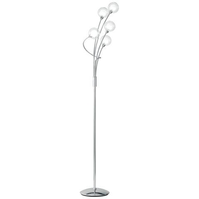 I-BLOG-PT5 - Lampada da terra Piantana semplice cromata e elegante 28 watt G9