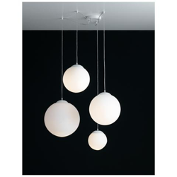 I-LAMPD / S4 BCO - Lampadario con quattro decori sferici 60 watt E27 en oferta