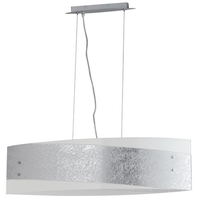 I-PARIS / S4 SIL - Lampadario rettangolare con fascia argento ex I-PICASSO