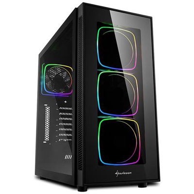 Case TG6 RGB Middle Tower ATX / Micro ATX / Mini-ITX 2 Porte USB 3.0 Colore Nero (Finestrato)