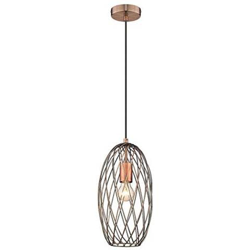 Sospensione A Soffitto A 1 Filo Di Rame Antico, E27 en oferta
