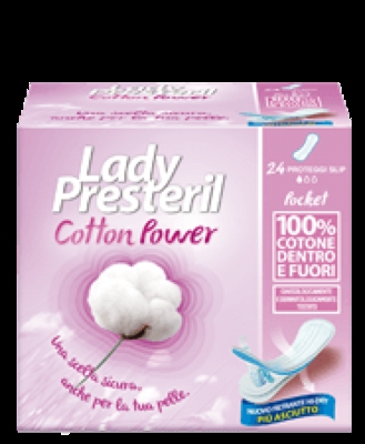 Lady Presteril Cotton Power Pocket Proteggi Slip In Cotone 24 Pezzi