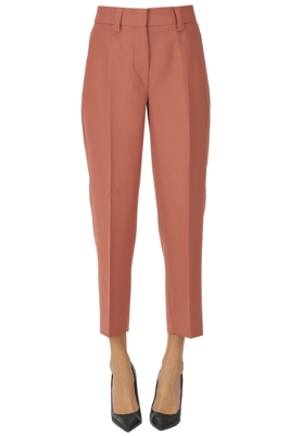 Cropped wool trousers