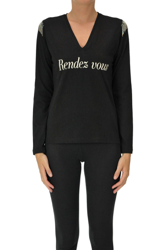 Embellished cotton t-shirt precio