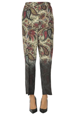 Printed wool trousers