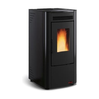 Stufa a Pellet Ketty Potenza Termica 2,4-6,3 Kw 180 M³ Riscaldabili Colore Nero