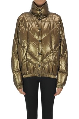 Metallic effect down jacket