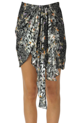 Crepè with lurex mini skirt en oferta