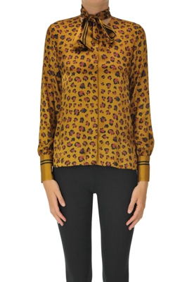 Animal print silk shirt