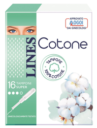 LINES COTONE TAMPONE SUPER 16 PEZZI precio