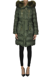 Quilted long down jacket en oferta