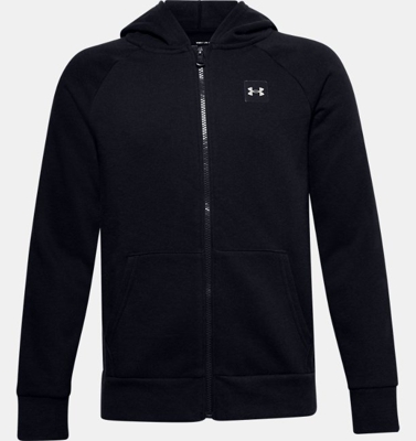 Felpa con cappuccio UA Rival Fleece Full Zip da ragazzo