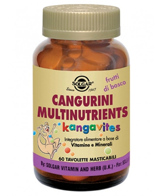 Solgar Cangurini Multinutrients Masticabili 60 Tavolette Frutti Tropicali