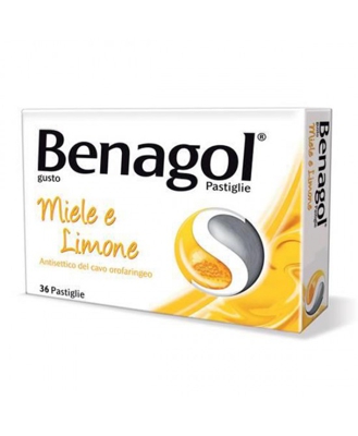 Rb Benagol Antisettico Cavo Orale Gusto Miele Limone 36 Pastiglie