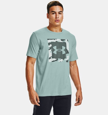 Maglia a manica corta UA Camo Box Logo da uomo
