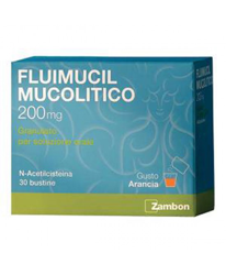 Zambon Fluimucil Mucolitico 200mg Granulato Soluzione Orale Trattamento Affezioni Respiratorie 30 Bustine en oferta