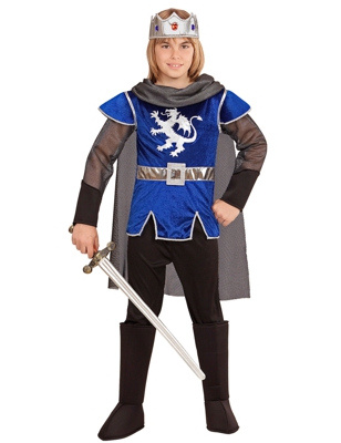 Costume da cavaliere re blu per bambino