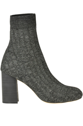 Metallic effect knit ankle-boots precio